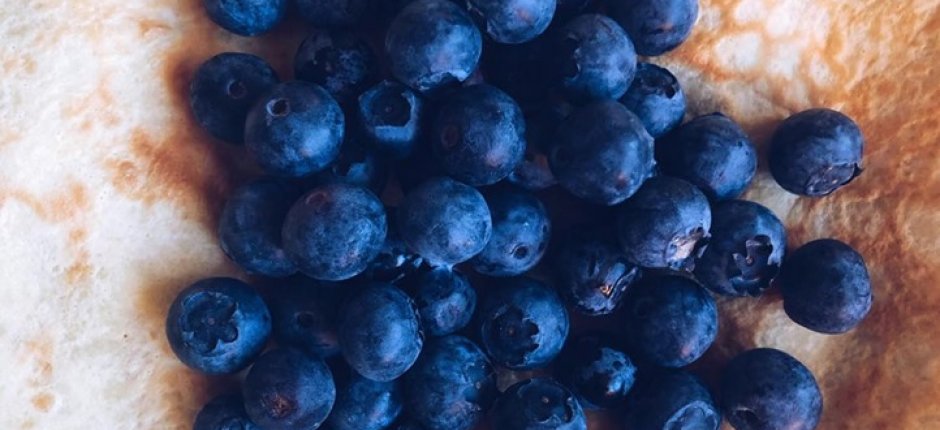 Pannekaker med blåbær