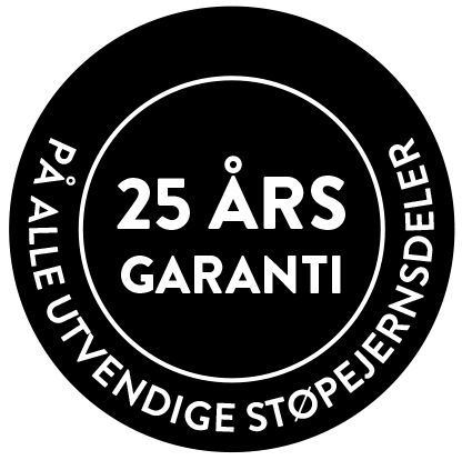Jøtul 25 års garanti på utvendige støpejernsdeler